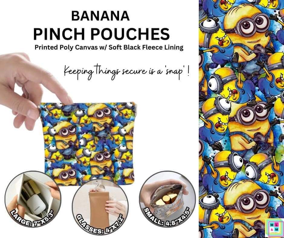 Banana Pinch Pouches in 3 Sizes