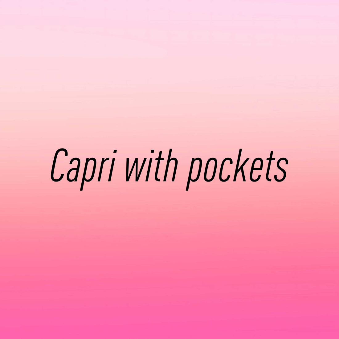 Black Capri with pockets SLB